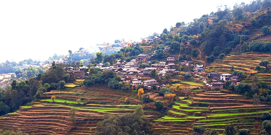 Panorama of Ghandruk Village